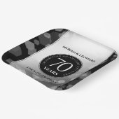 Elegant 70. Platinum Hochzeitstag Pappteller (Gewinkelt)