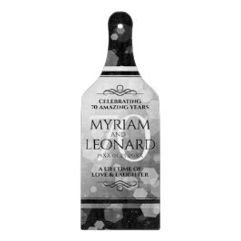 Elegant 70. Platinum Hochzeitstag Schneidebrett