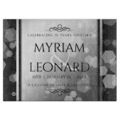 Elegant 70. Platinum Hochzeitstag Schneidebrett (Vorderseite)