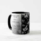 Elegant 70. Platinum Hochzeitstag Tasse (Vorderseite Links)