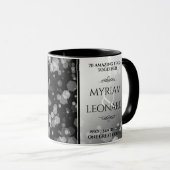 Elegant 70. Platinum Hochzeitstag Tasse (VorderseiteRechts)