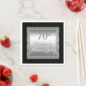 Elegant 70. Silber- und Diamantenjubiläum Serviette (Beispiel)
