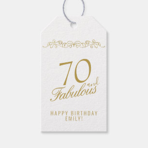 Elegant 70 und fabelhaftes Ornament 70. Geburtstag Geschenkanhänger