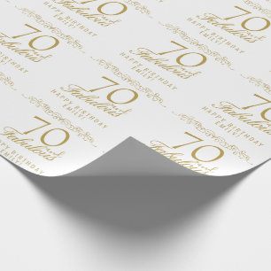 Elegant 70 und fabelhaftes Ornament 70. Geburtstag Geschenkpapier