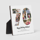 Elegant 70-Zahlen Foto Collage Custom Gruß Fotoplatte (Vorderseite)