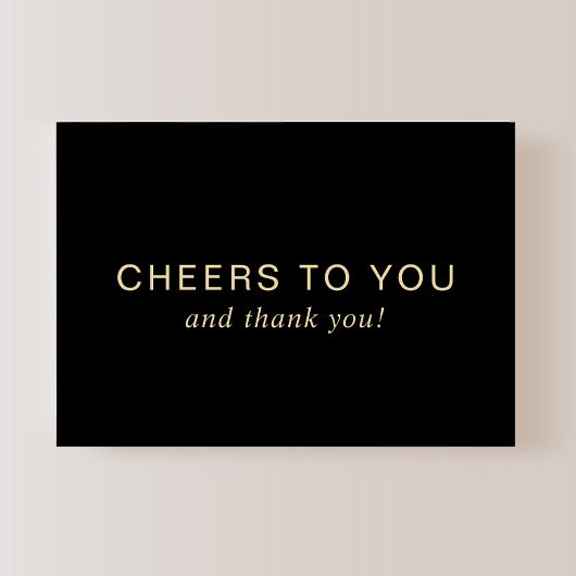 Elegant 70th Birthday Black Gold Dankeskarte