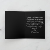 Elegant 70th Birthday Gold Purple Amethyst Rose Karte (Innenseite)