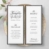 Elegant 70th Birthday Party Program + Menu  Einladung