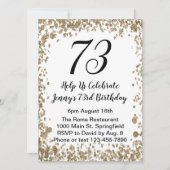 Elegant 73. Geburtstag Einladung in Schwarz und Go (Vorderseite)