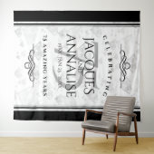 Elegant 75. Diamond Wedding Anniversary Tapestry Wandteppich (Beispiel (Horizontal))