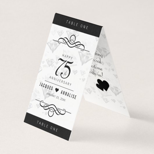 Elegant 75. Diamond Wedding Jubiläum (Vorderseite)