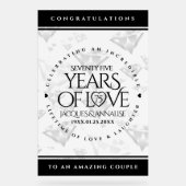 Elegant 75. Diamond Wedding Jubiläum Acrylschild (Vorderseite)