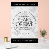 Elegant 75. Diamond Wedding Jubiläum Acrylschild (Hochzeit)