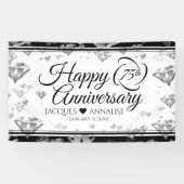 Elegant 75. Diamond Wedding Jubiläum Banner (Horizontal)