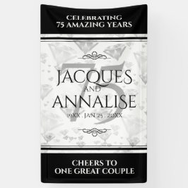 Elegant 75. Diamond Wedding Jubiläum Banner