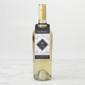 Elegant 75. Diamond Wedding Jubiläum Flaschenanhänger (Auf Flasche)