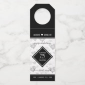 Elegant 75. Diamond Wedding Jubiläum Flaschenanhänger (Rückseite)