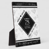 Elegant 75. Diamond Wedding Jubiläum Fotoplatte (Seite)