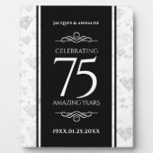 Elegant 75. Diamond Wedding Jubiläum Fotoplatte (Vorderseite)