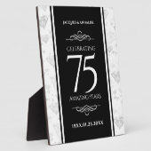 Elegant 75. Diamond Wedding Jubiläum Fotoplatte (Seite)