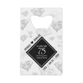 Elegant 75. Diamond Wedding Jubiläum Geldbeutel Flaschenöffner (Vorderseite)
