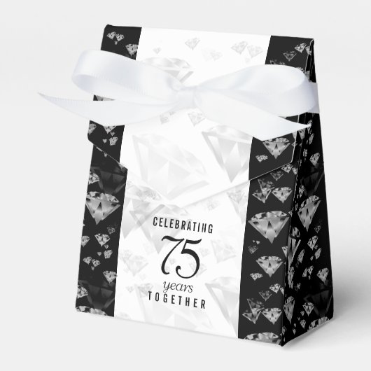Elegant 75. Diamond Wedding Jubiläum Geschenkschachtel (Vorderseite)