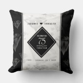 Elegant 75. Diamond Wedding Jubiläum Kissen (Vorderseite)