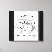 Elegant 75. Diamond Wedding Jubiläum Leinwanddruck (Vorderseite)