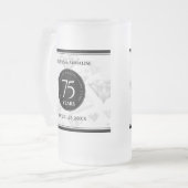 Elegant 75. Diamond Wedding Jubiläum Mattglas Bierglas (Vorderseite Links)