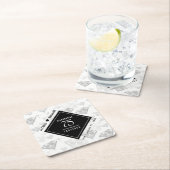 Elegant 75. Diamond Wedding Jubiläum Rechteckiger Pappuntersetzer (Vor Ort)