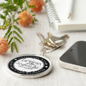 Elegant 75. Diamond Wedding Jubiläum Schlüsselanhänger (Seite)