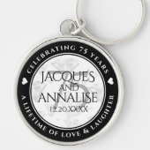 Elegant 75. Diamond Wedding Jubiläum Schlüsselanhänger (Vorne)