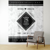 Elegant 75. Diamond Wedding Jubiläum Wandteppich (Beispiel)