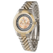 Elegant 7. 22. 49. Geburtstag der Kupferhochzeit Armbanduhr (Schrägansicht)