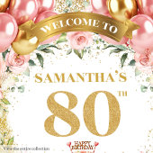 Elegant 80 & Fabulous Party Napkins Serviette