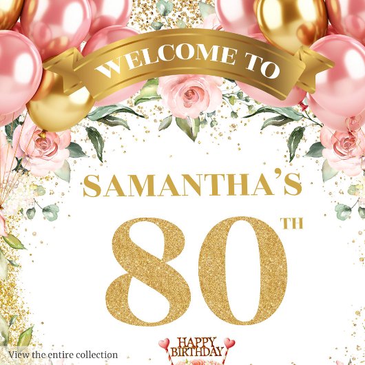 Elegant 80 & Fabulous Party Napkins Serviette