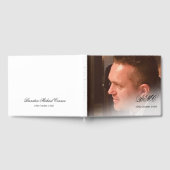 Elegant 80. Geburtstag Foto & Monogram Gästebuch (Voll)