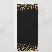 Elegant 80. Geburtstag Programm Gold Black Confett (Rückseite)