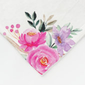 Elegant 80. Geburtstag rosa Blüte Fleecedecke (Ecke)