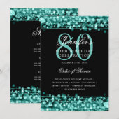 Elegant 80. Geburtstagsparty Programm Türkisches M (Vorne/Hinten)