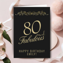 Elegant 80 und fabelhaftes Ornament 80. Geburtstag