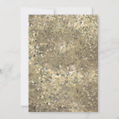 Elegant 80th Birthday Invitation Green Gold Sequin Einladung (Rückseite)