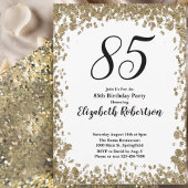 Elegant 85th Birthday Invitation For Her in Gold Einladung