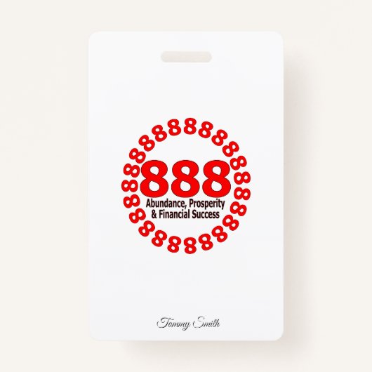 Elegant 888 Angel Number Invitation Card Ausweis (Vorderseite)