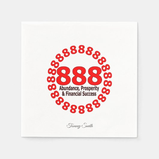 Elegant 888 Angel Number Paper Napkins Serviette (Vorderseite)