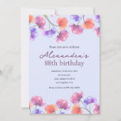 Elegant 88. Einladungen Boho Floral Chic (Vorderseite)