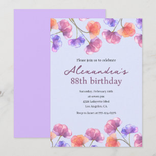 Elegant 88. Einladungen Boho Floral Chic