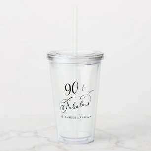 Elegant 90. Geburtstag Acryltrinkbecher