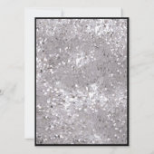 Elegant 90th Birthday Invitation For Her in Silver Einladung (Rückseite)