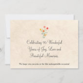 Elegant 95th Birthday Wildflower Save the Date (Rückseite)